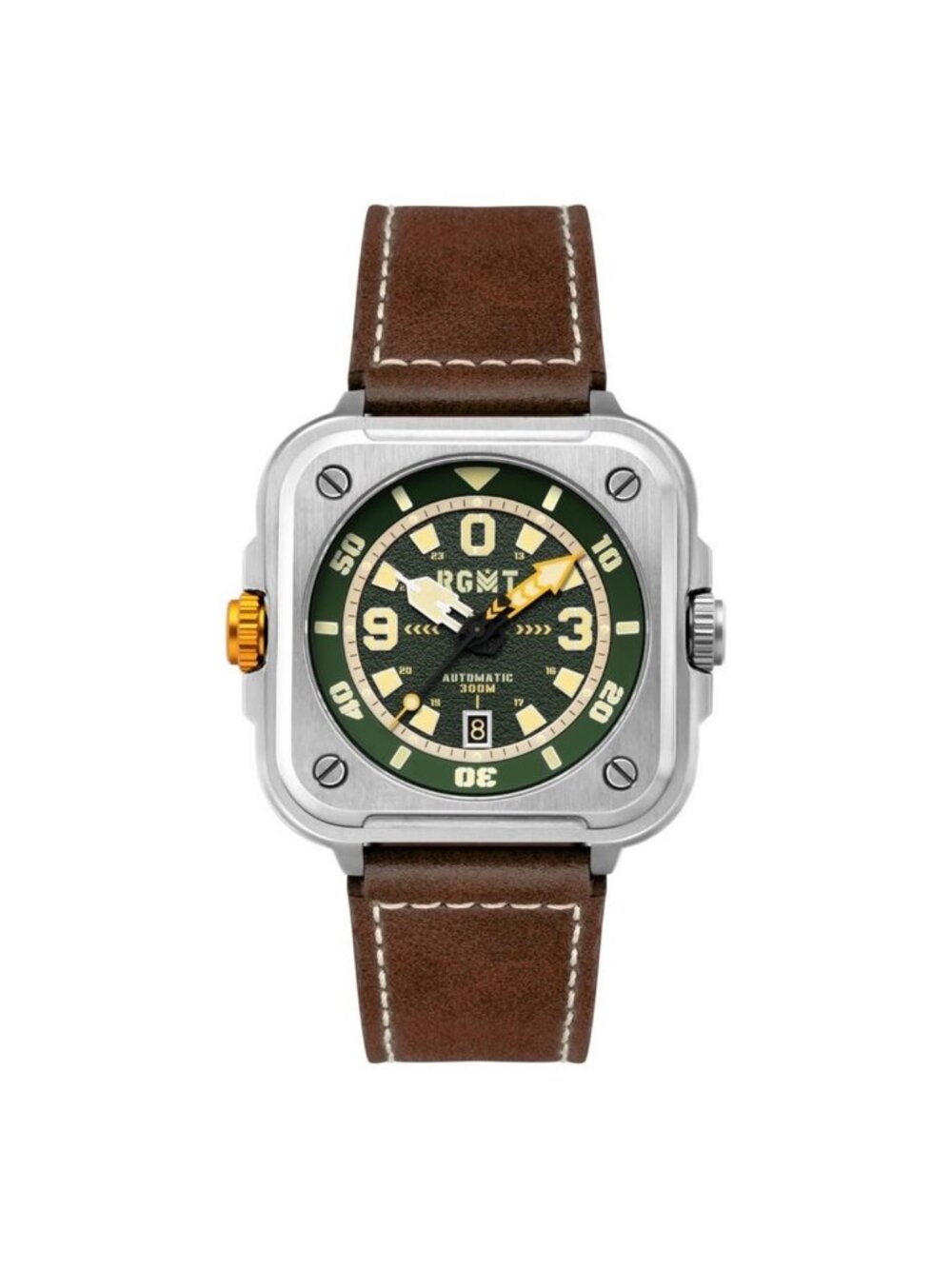 NWT Rgmt Pershing Automatic Green Dial Men's Watch